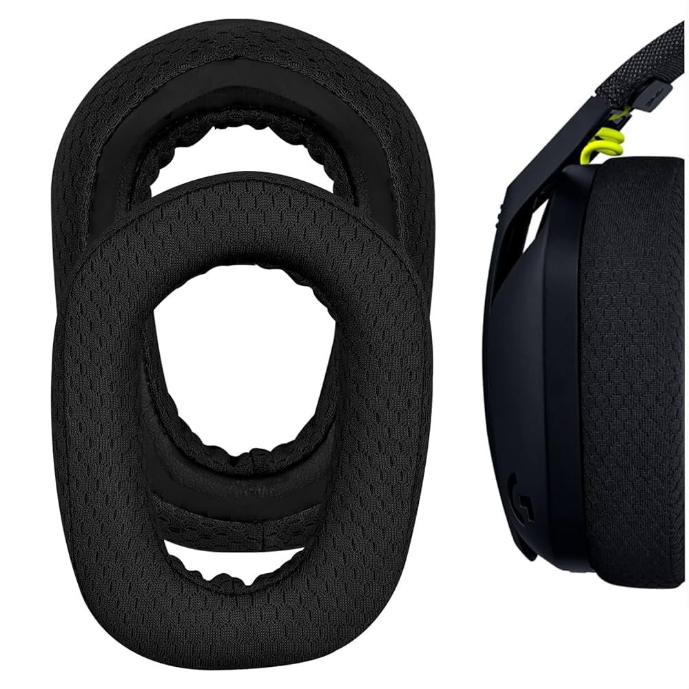 Nefes Alabilen ve Dayanıklı Yedek Earpads Yastık Logitech G435 G 435 Bluetooth Kablosuz Oyun Kulaklığı Kulak Pedleri Yastık Sünger PedMesh Kumaş ve Bellek Köpüğü ile Uyumlu