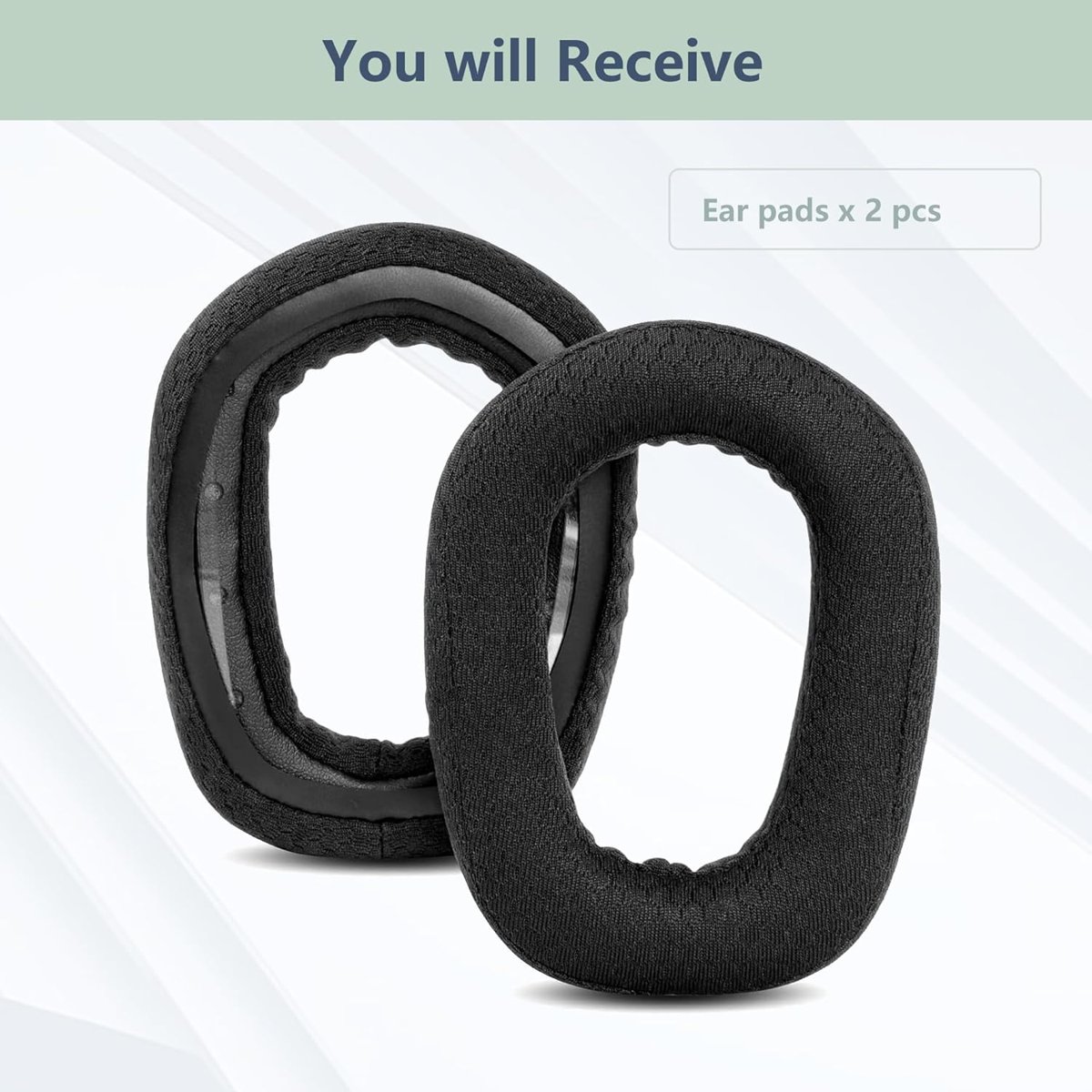 Nefes Alabilen ve Dayanıklı Yedek Earpads Yastık Logitech G435 G 435 Bluetooth Kablosuz Oyun Kulaklığı Kulak Pedleri Yastık Sünger PedMesh Kumaş ve Bellek Köpüğü ile Uyumlu
