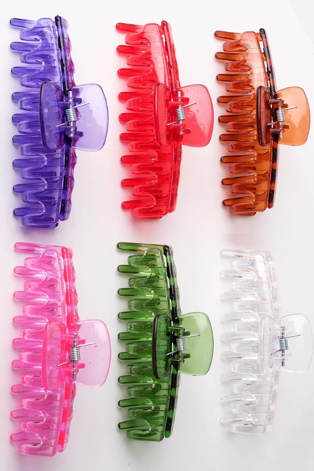 Renkli şeffaf saç tokası kadın