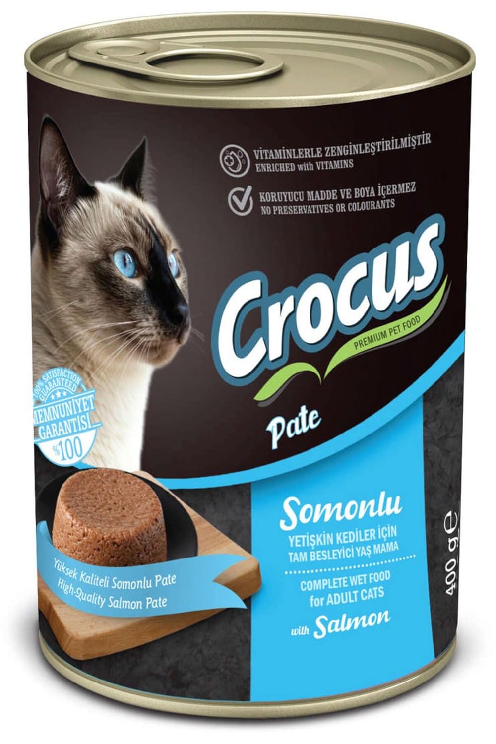 Crocus Yetişkin Kedi Somonlu Pate Yaş Mama 400G