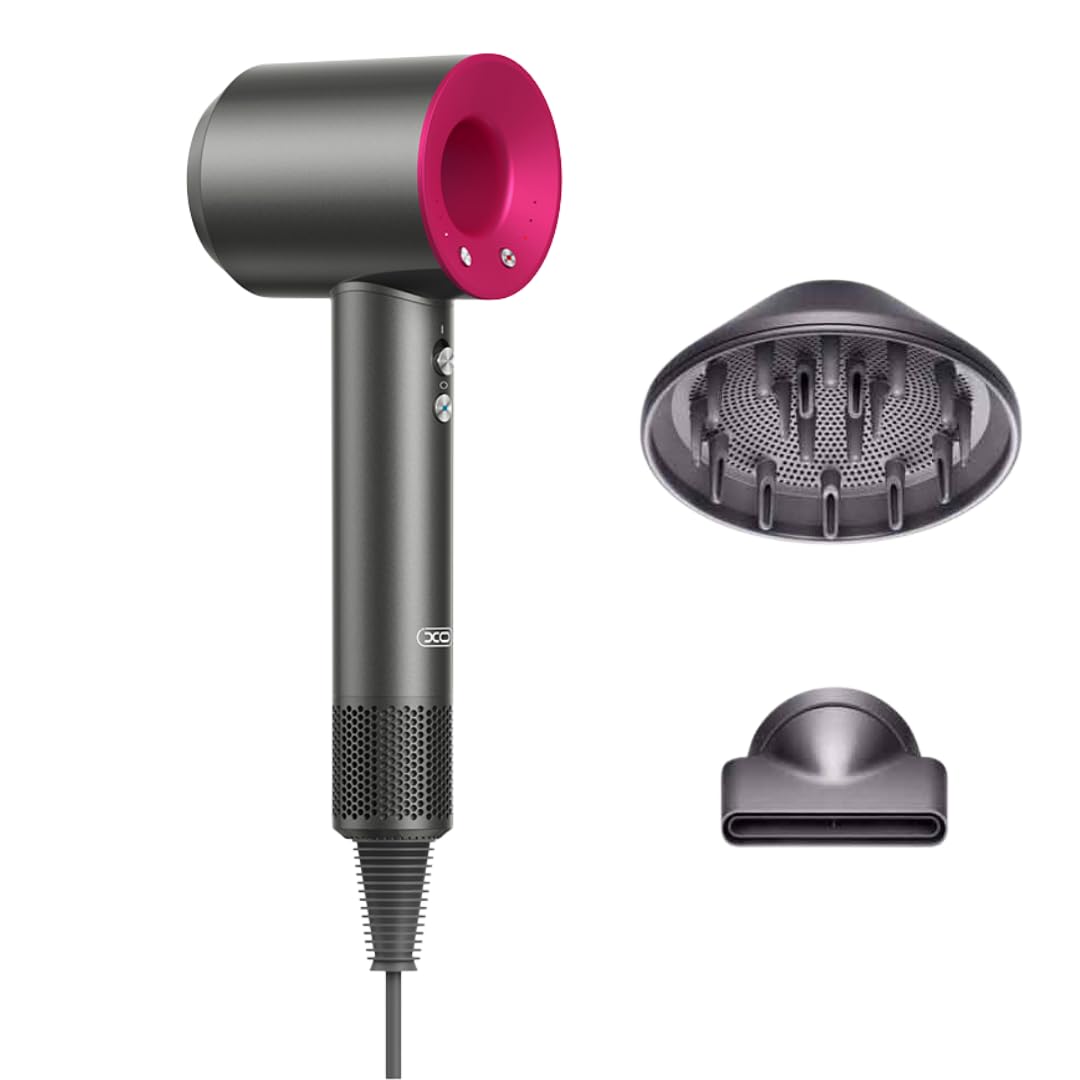 XO Profesyonel Saç Kurutma Makinesi – 1600W Güçlü Motor, 3 Hız Ayarı, 4 Sıcaklık Ayarı, Mıknatıslı Başlık, Hafif ve Taşınabilir Ergonomik Tasarım, 11000rpm, CF28, Siyah