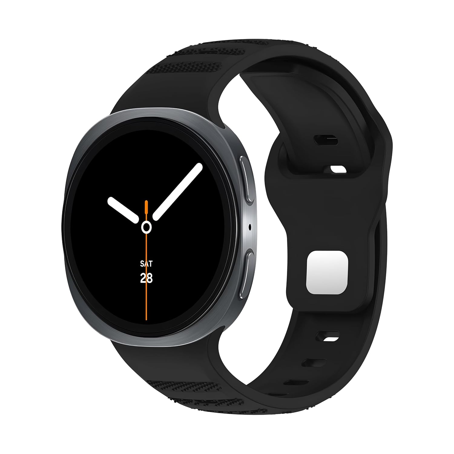 Teknoft Galaxy Watch 8 (40mm/44mm) ve Watch 8 Classic (46mm) ile Uyumlu Konforlu ve Yumuşak Rugged Silikon Kordon