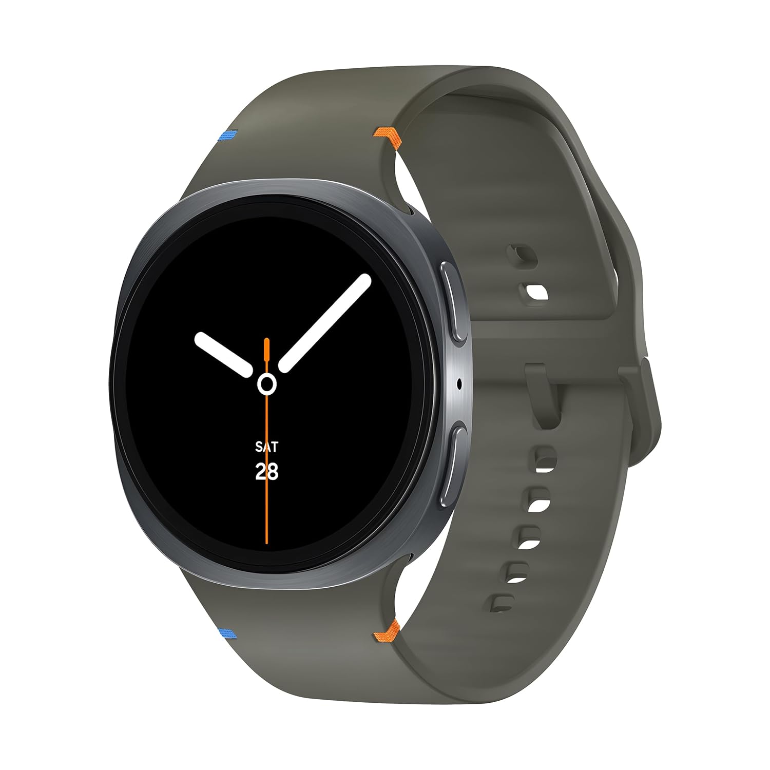 Teknoft Samsung Galaxy Watch 8 (40mm/44mm) ve Watch 8 Classic (46mm) için Konforlu ve Yumuşak Silikon Kordon (Haki Yeşili)