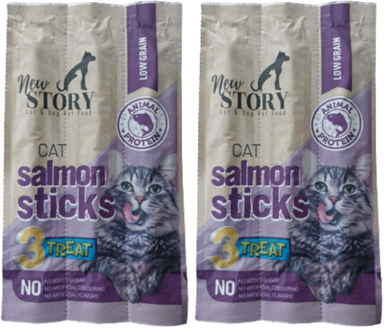 New Story Somon Balık Etli Stick Yumuşak Kedi Ödül Maması 3'lü Paket 5 Gram x 3 Adet 2li paket