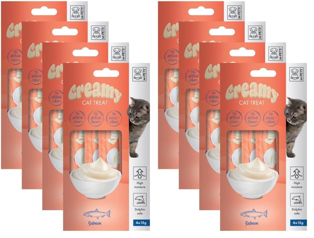 M-PETS CREAMY SOMON BALIKLI KEDİ ÖDÜLÜ 4X15GR 2li paket