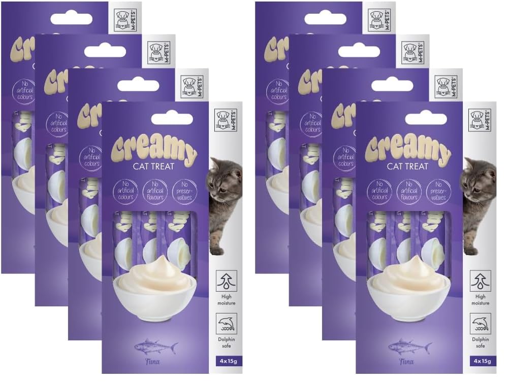 M-PETS Creamy Ton Balıklı Kedi Ödülü (4 x 15 gr) 2li paket