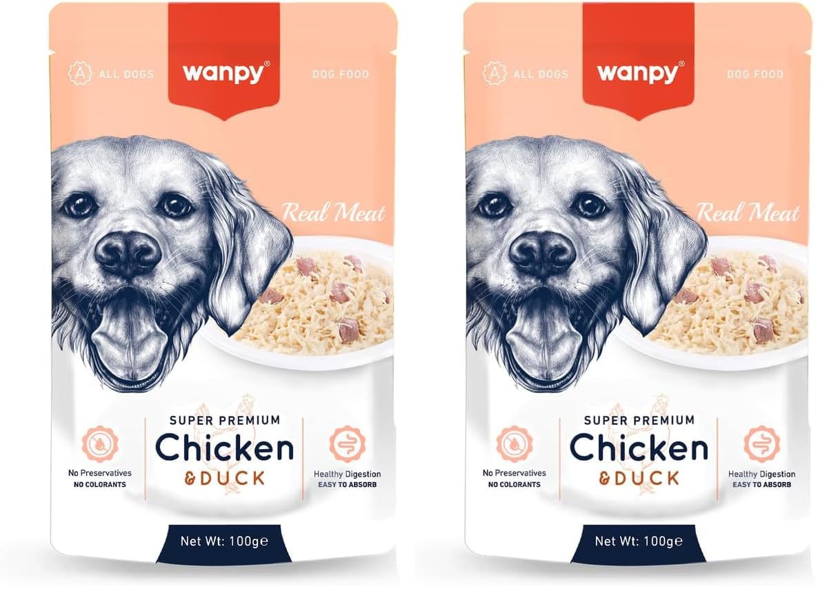 Wanpy Tavuk&Ördek Yaş Köpek Maması 100 G 2li paket