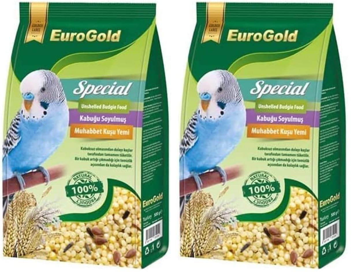 EuroGold Special Kabuksuz Muhabbet Kuşu Yemi, 500 Gr 2li paket