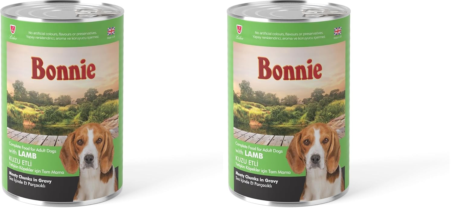 Bonnie Chunks In Gravy Kuzu Etli Yetişkin Köpek Maması 400 Gr 2li paket
