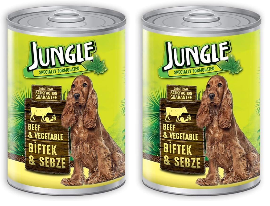 Jungle Biftekli-Sebzeli Köpek Konservesi, 415 g 2li paket