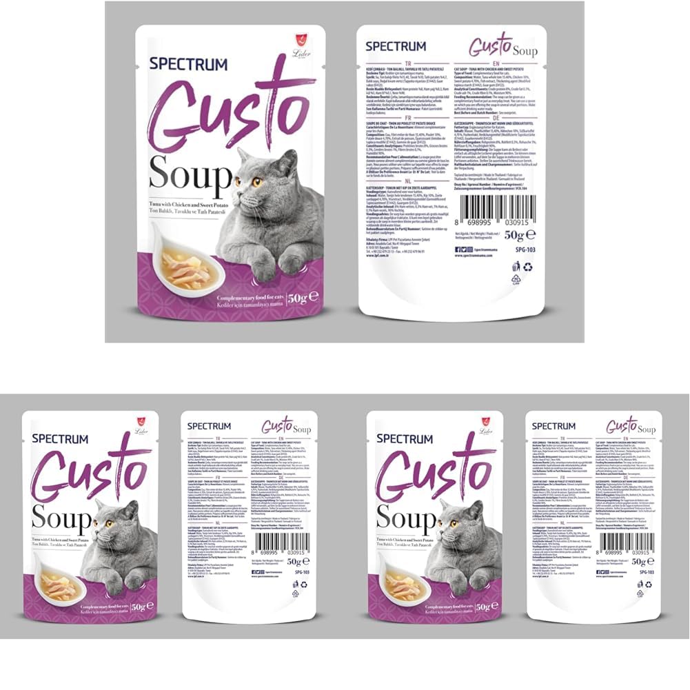 Spectrum Ton Balıklı, Tavuklu ve Tatlı Patatesli Çorba 50 Gram 3lü paket