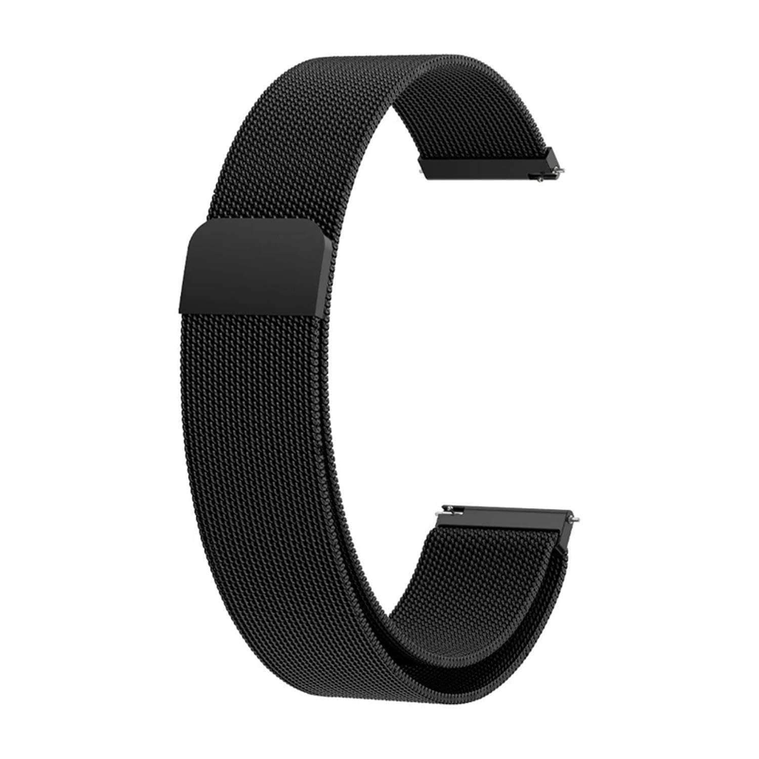 Microsonic Huawei Watch 5 42mm Milanese Loop için Kordon Siyah [Watch 5 42mm ile Uyumlu Kordon - Siyah]