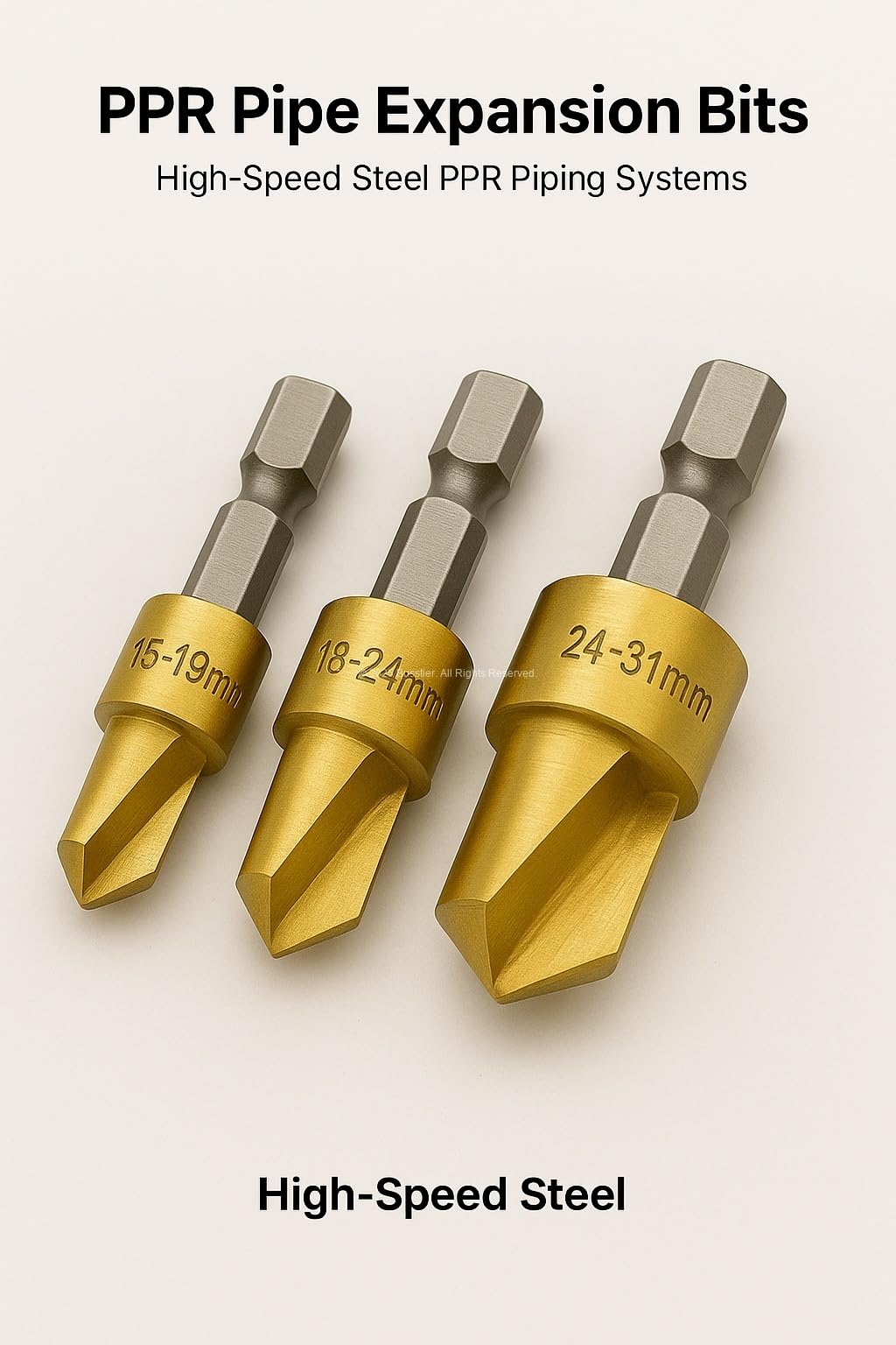 Busstier PPRC Boru Genişletme Uç Seti 3 Parça Matkap Uyumlu Girişli Boru Genişletme Uçları 15-19mm 18-24mm 24-31mm Dayanıklı Çelik Ergonomik Tasarım Profesyonel Tesisat Malzemesi