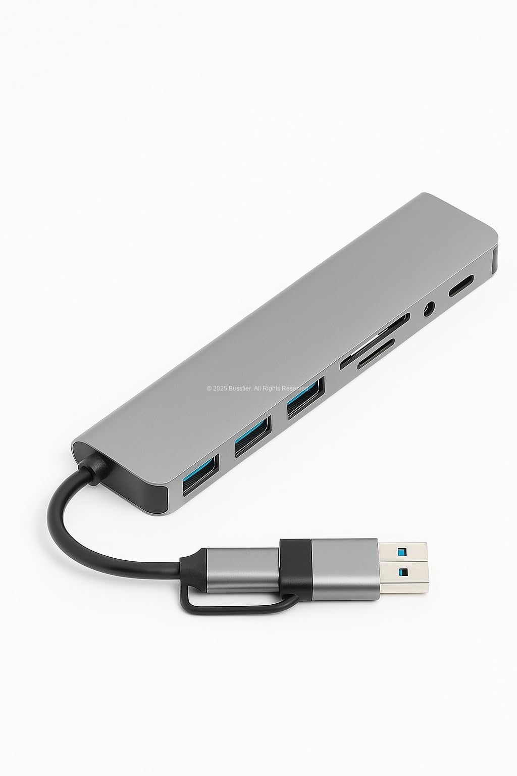 Busstier 8 in 1 USB C Hub Çoklu Adaptör USB 3.0 ve USB 2.0 Hub TF SD Kart Okuyucu 3.5mm Ses Çıkışı Power Delivery Destekli MacBook Pro Laptop Tablet Uyumlu