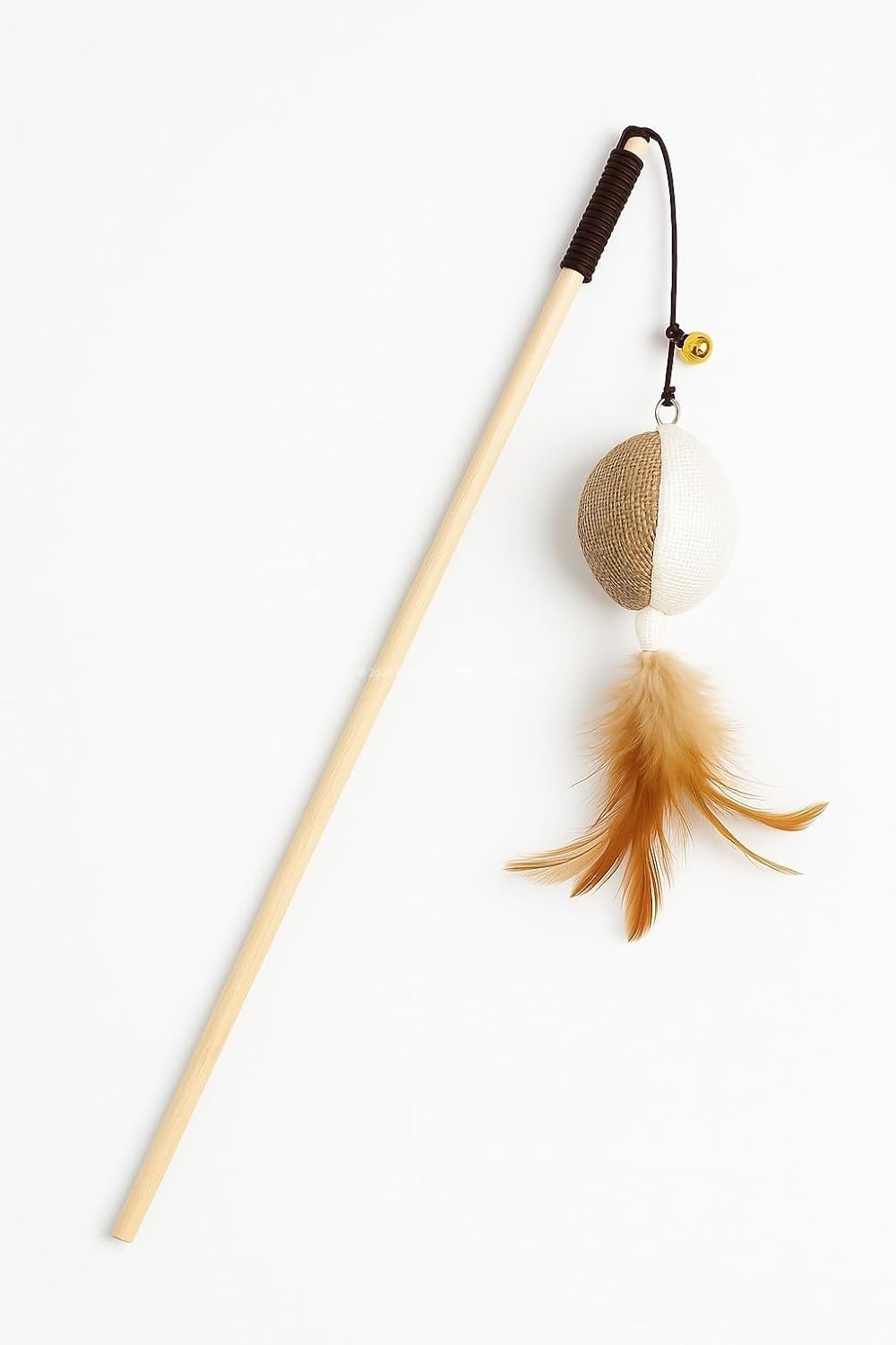 Busstier Hayvan Figürlü Jüt Kumaşlı Kedi Oltası Doğal Malzemeli Çıngıraklı Oyuncak Kedi Egzersiz Çubuğu Tüylü Dayanıklı Kedi Oyuncağı İnteraktif Oyun Aracı