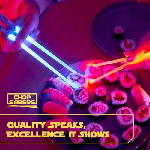 Valkyrie 8 Parça LED Işıklı Chopstik Işık Kılıcı Yemek Çubukları Star Wars Tema Çöpstik
