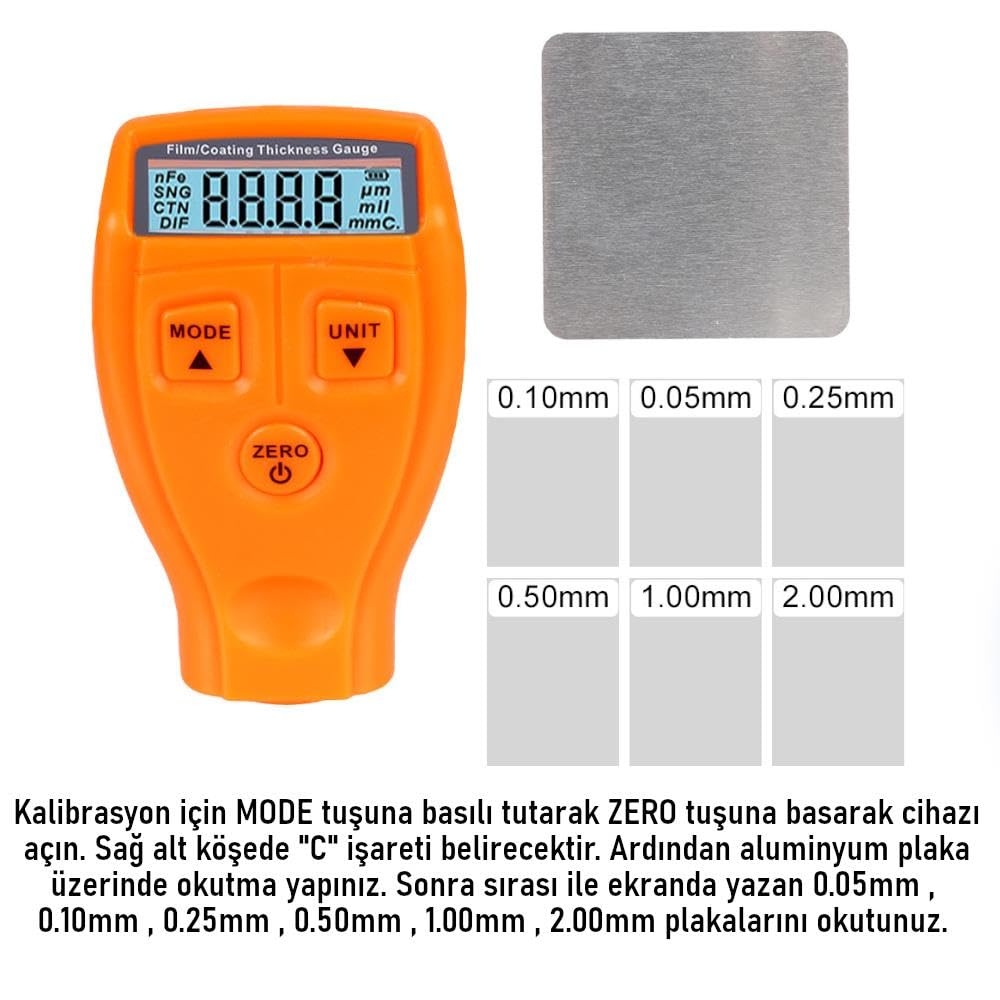 Valkyrie Dijital Kaplama Kalınlığı Ölçer – 0-2000 µm, FE/NFE Modu, LCD Ekran