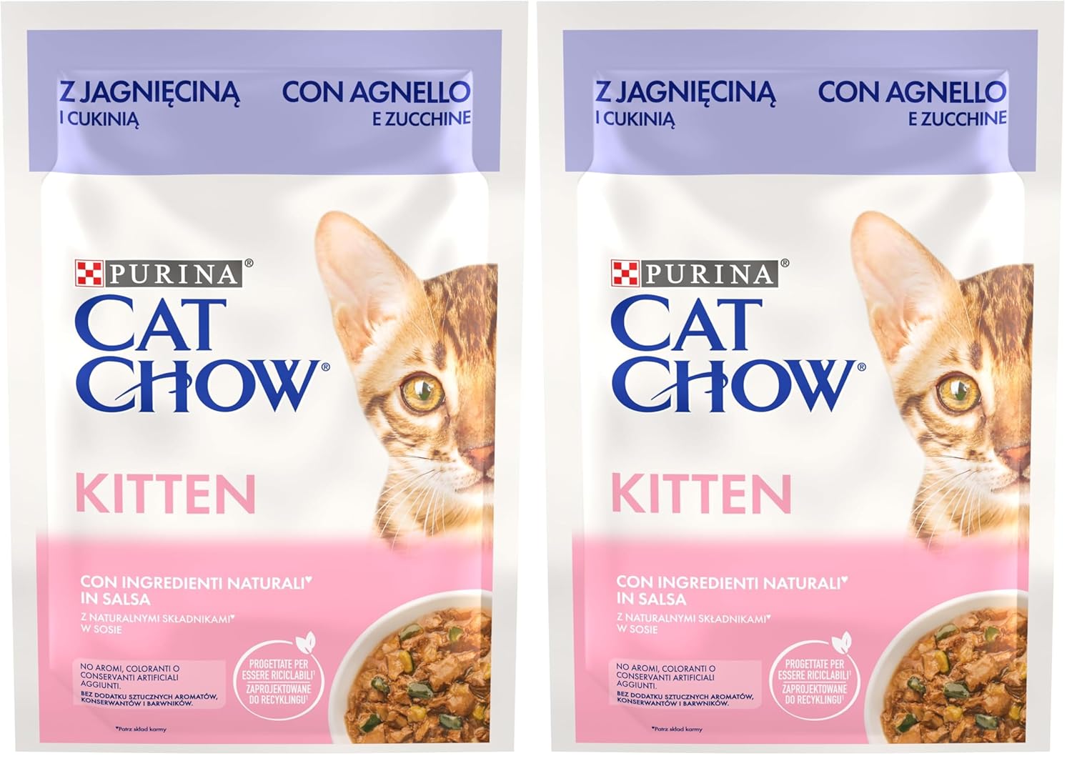 PURINA Cat Chow Yavru Kediler için Kuzu Etli Sebzeli Yaş Mama 85 Gram 2li paket