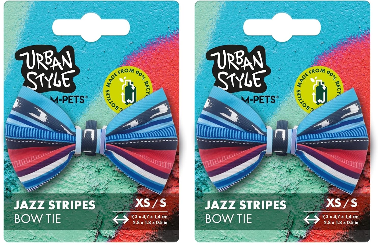 M-PETS URBAN STYLE JAZZ STRIPES PAPYON (XS-S) 2li paket