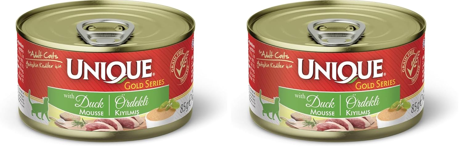 Unique Gold Series Cat Mousse With Duck 85 Gr 2li paket