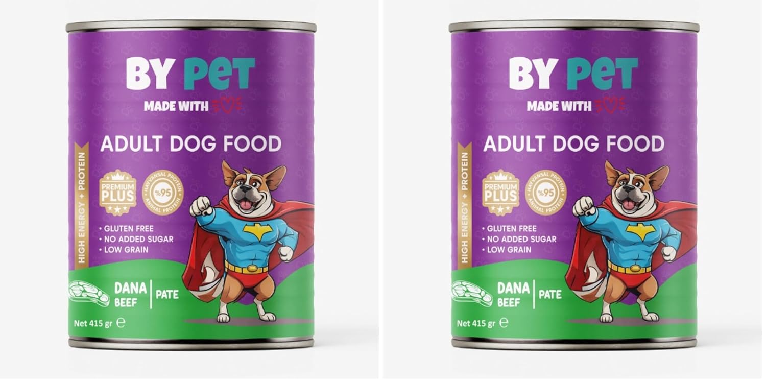 Bypet Dana Etli Yetişkin Yaş Köpek Maması 1 Adet -400 Gram Konserve 2li paket