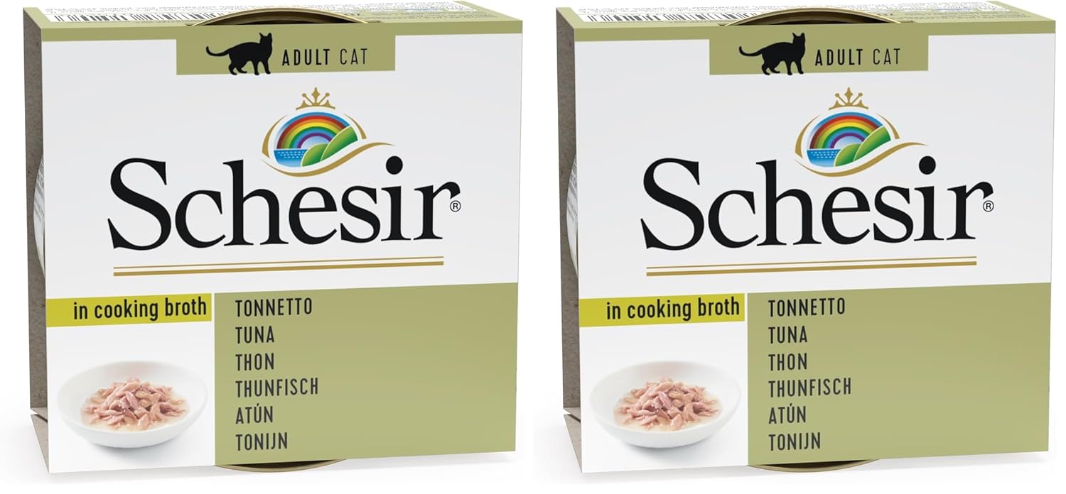 Schesir Cat Broth Naturel Sauce 70 Grton Balikli 2li paket