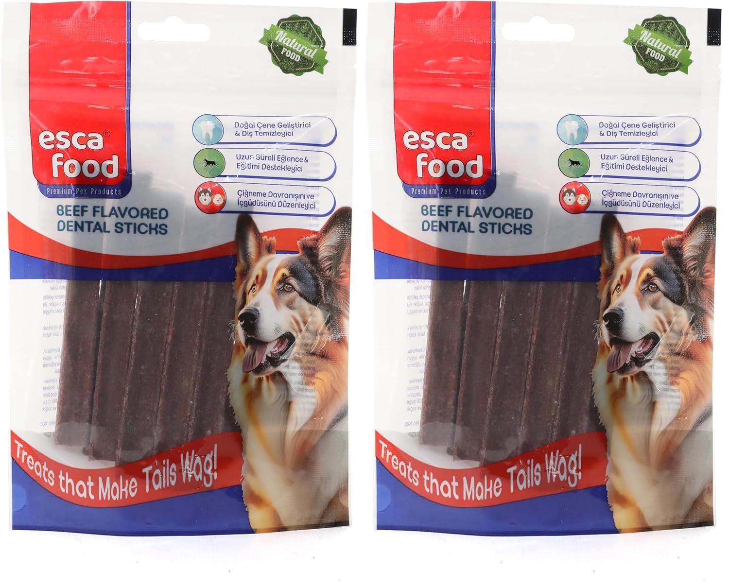 Esca Food Dental Çubuk Dana Eti Aromalı 100 Gram Köpek Ödül Maması 2li paket
