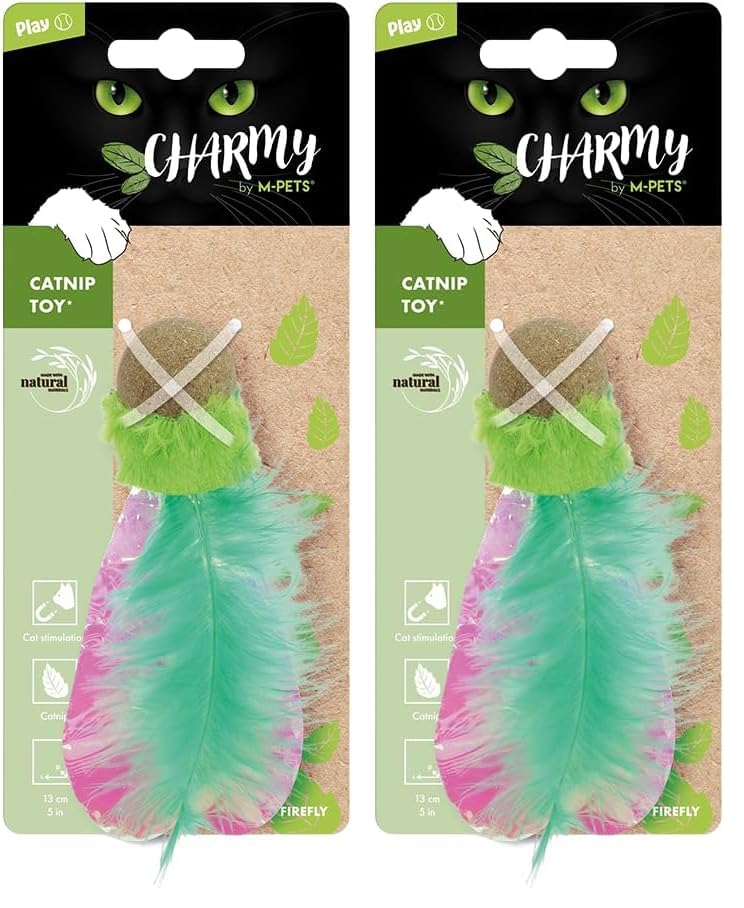 M-PETS CHARMY FIREFLY CATNİPLİ KEDİ OYUNCAĞI GREEN 2li paket
