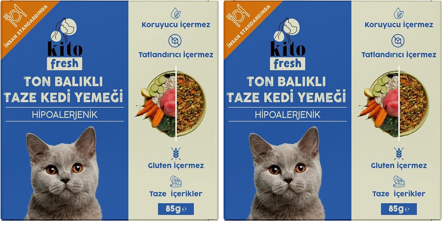 Kito Fresh Ton Balıklı Taze Kedi Yemeği 2li paket