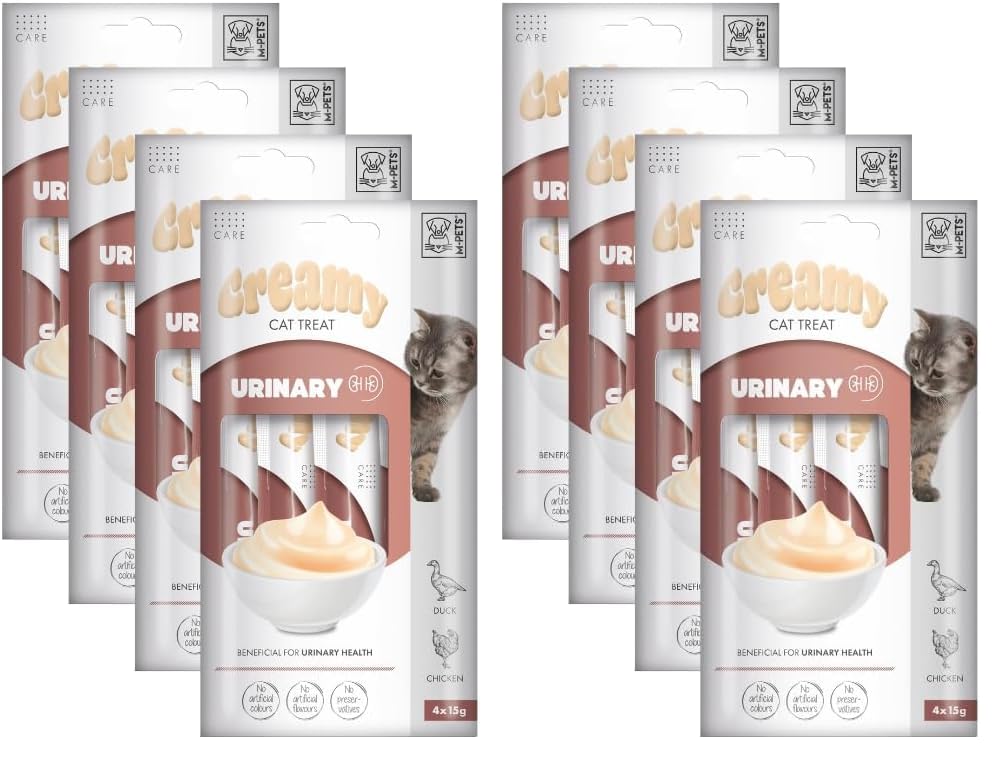 M-PETS URINARY FONKSİYONEL CREAMY KEDİ ÖDÜLÜ 4X15GR 2li paket