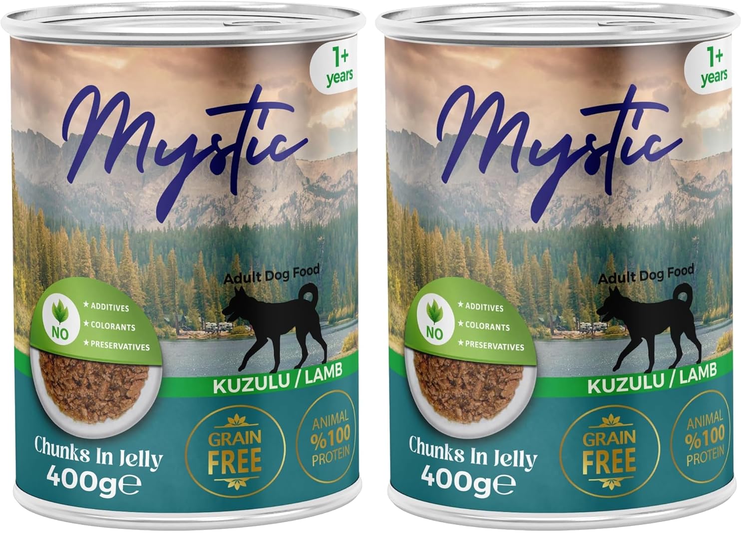 Mystıc Yetişkin Köpek Kuzulu Ve Jöleli Konserve Mama 400 Gr 2li paket