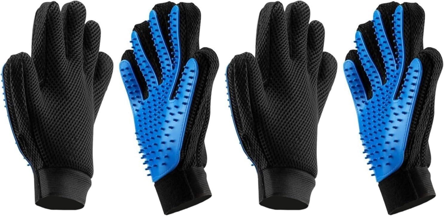 Kedi Köpek Tarağı - Tüy Toplama Eldiveni Evcil Hayvan Fırçası - Mavi 2li paket