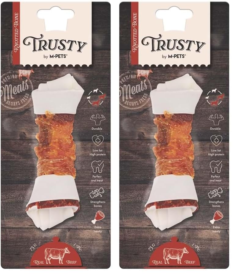 M-PETS TRUSTY EXTRA BEEF DÜĞÜMLÜ KEMİK 75GR/15,3CM 2li paket