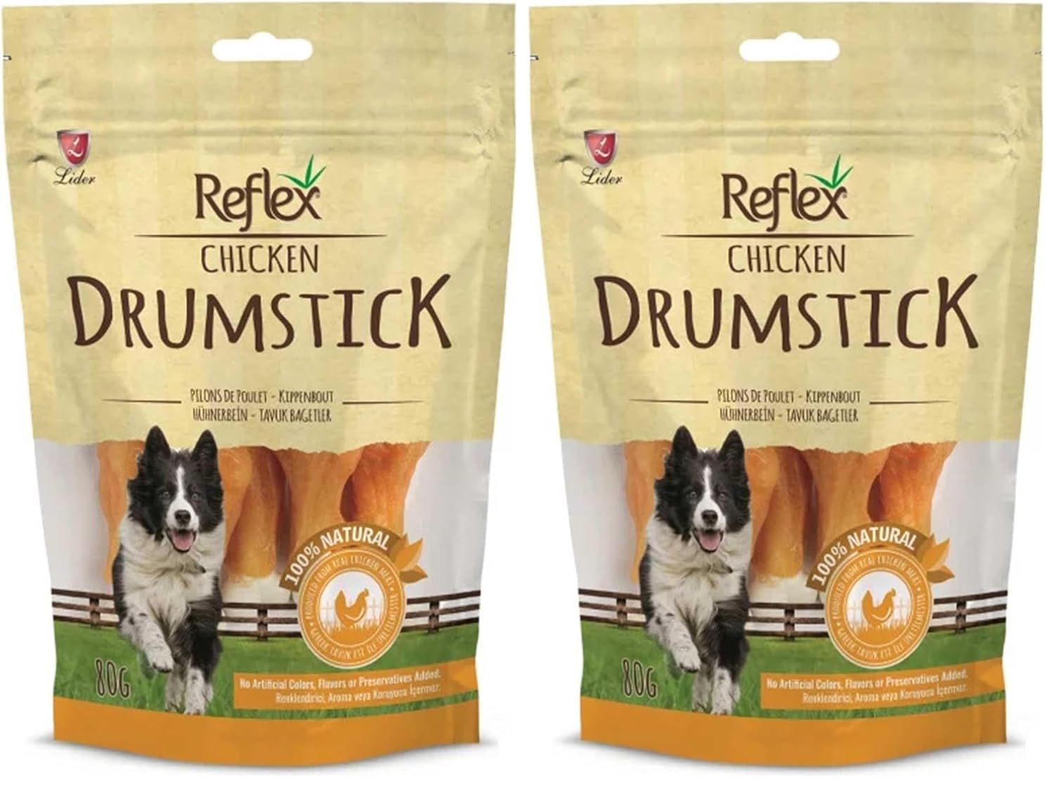 Reflex Dog Tavuklu Bagetler Ödül - Chicken Drumsticks 80 Gr 2li paket
