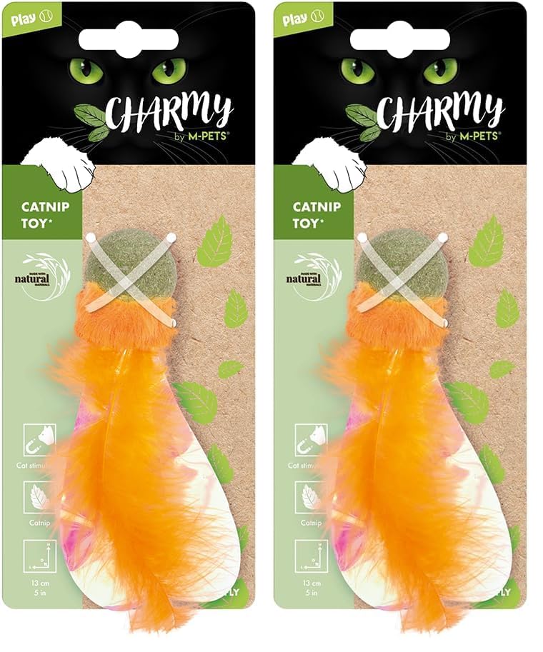 M-PETS CHARMY FIREFLY CATNİPLİ KEDİ OYUNCAĞI ORANGE 2li paket