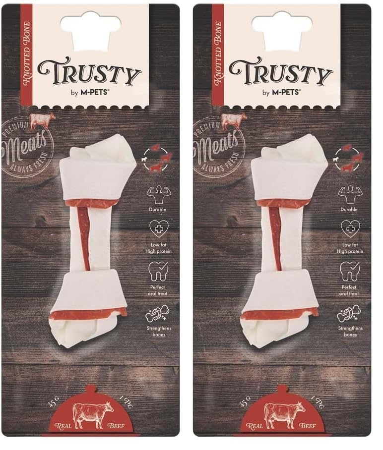 M-PETS TRUSTY BEEF DÜĞÜMLÜ KEMİK 45GR/12,7CM 2li paket