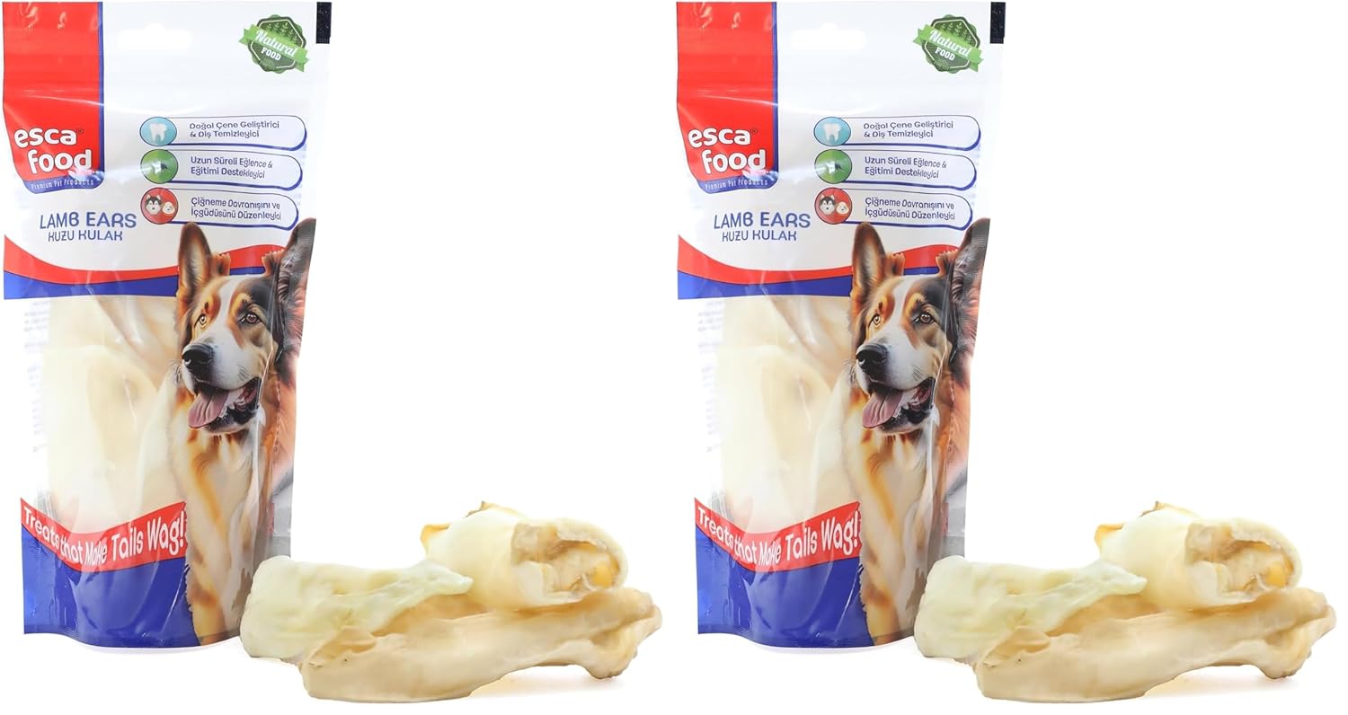 Esca Food Kuzu Kulak 80 Gram Köpek Ödül Maması 2li paket