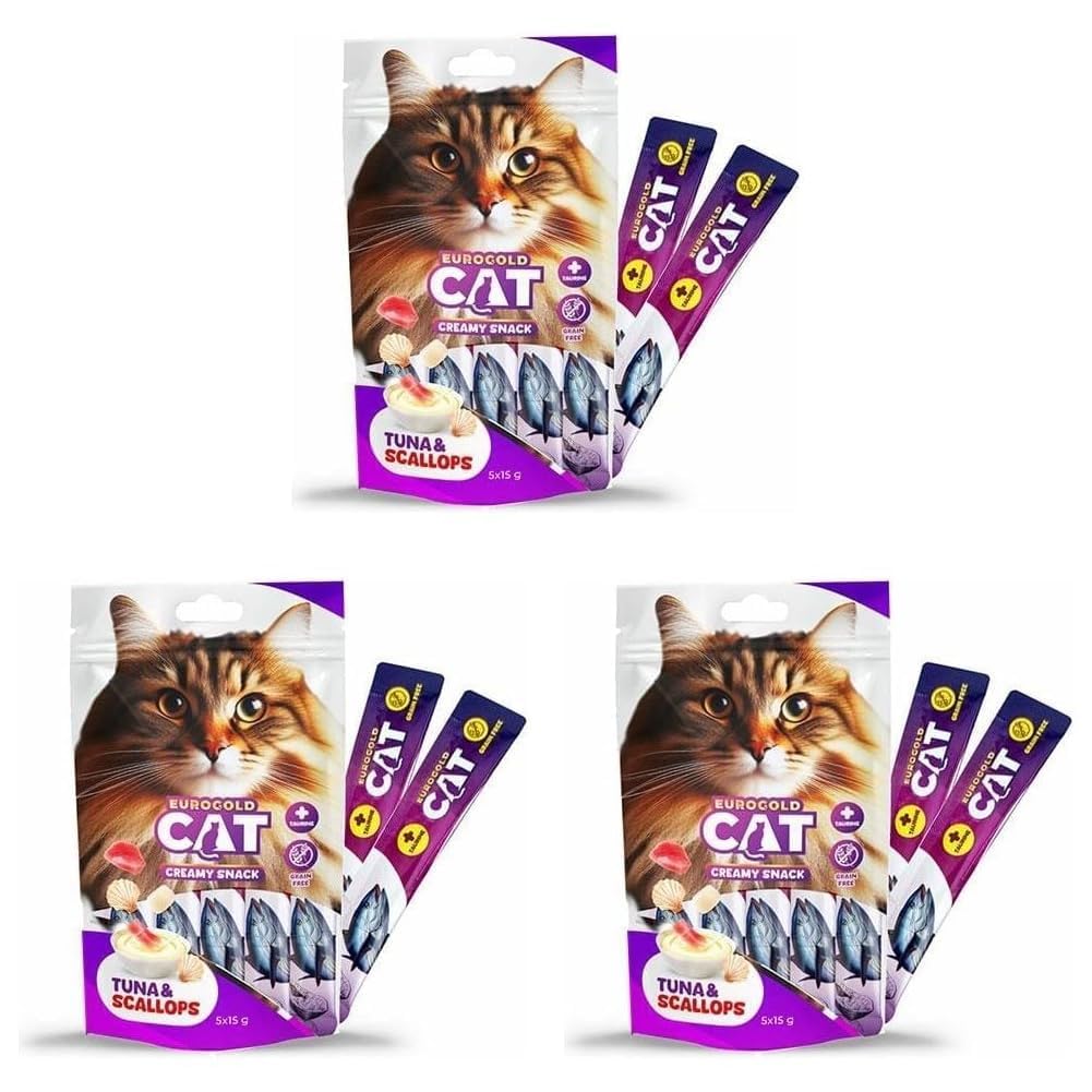 EuroGold Cat Sıvı Kedi Öd. Ton-Deniz Tarağı 5x15 gr 3lü paket