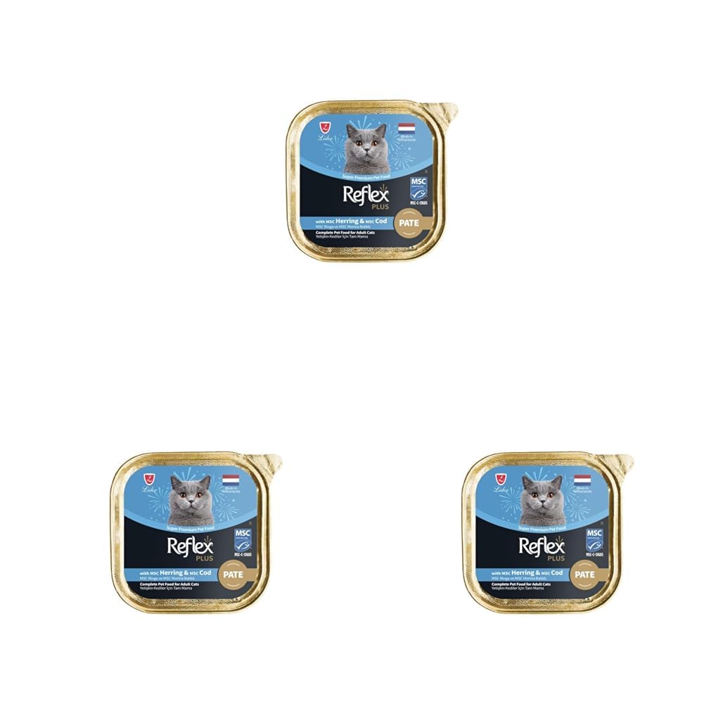 Reflex Plus Pate Ringa Ve Morina Balıklı Kedi Konservesi 85 GR 3lü paket