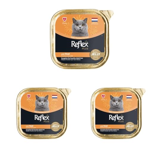 Reflex Plus Chunks In Jelly With Veal Yetişkin Kedi Maması 85 Gr 3lü paket
