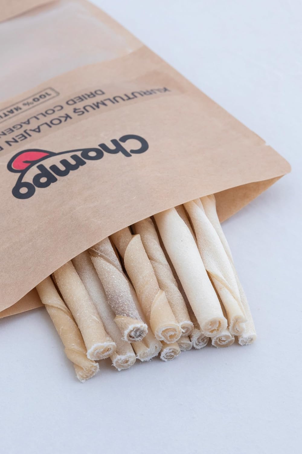 CHOMPO KURUTULMUŞ KOLAJEN BURGU ÇUBUKLARI KÖPEK ÖDÜLÜ 100 GR