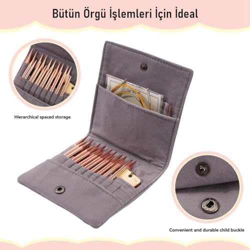 Valkyrie Örgü Şiş Seti Alüminyum, Hafif ve Dayanıklı, Yeni Başlayanlar & Profesyoneller İçin