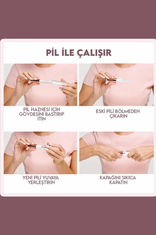 AEE® İnce Uçlu Kalem Yüz Tüy Alıcı – Kaş Bıyık Epilasyon Aleti Flawless | Kadın Yüz Tüy Temizleme Makinesi | Acısız Pürüzsüzlük, Taşınabilir, Şarjlı Kaş Düzeltici Tüy Alma Aleti
