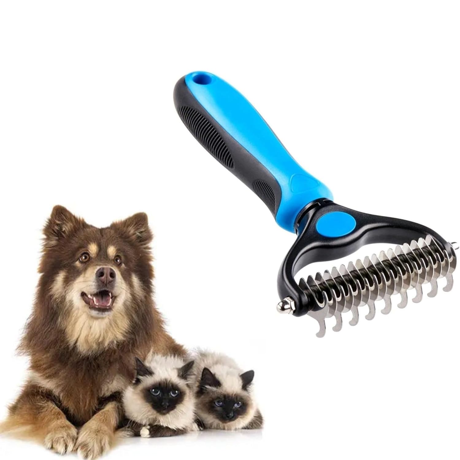 AEE® Kedi Köpek Kıtık Açma Tarağı – Tüy Açma ve Düğümleri Giderme Tarağı | Premium 100% Çözüm Garantisi (Büyük)