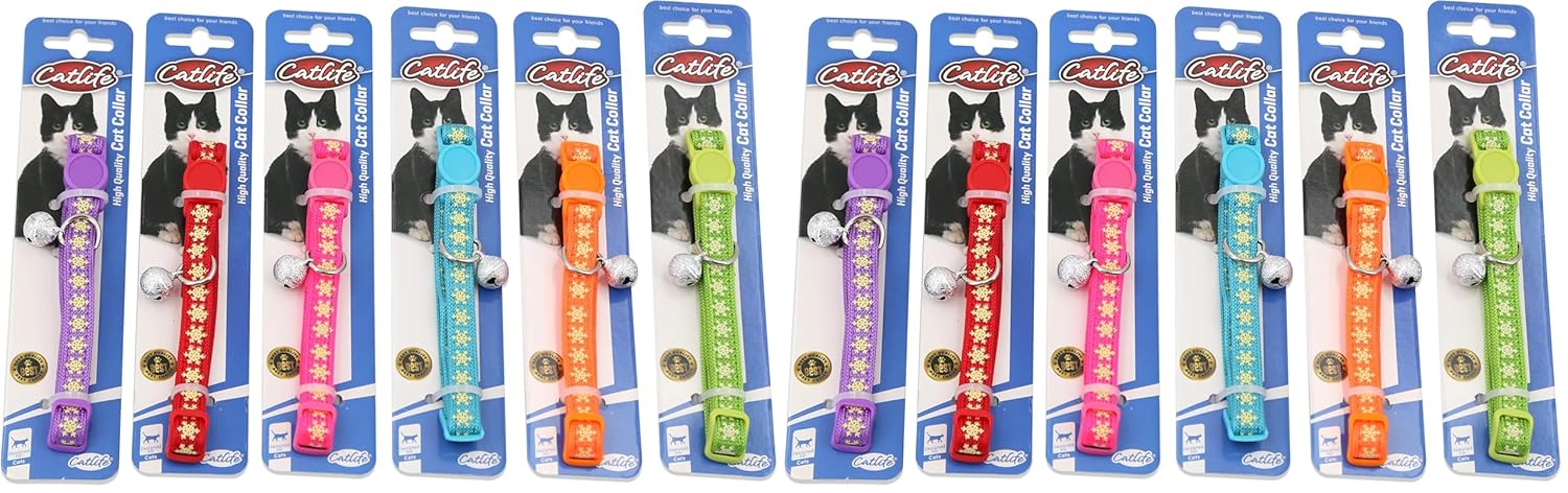 CATLİFE KEDİLER İÇİN ZİLLİ BOYUN TASMASI MİX COLOR 2li paket