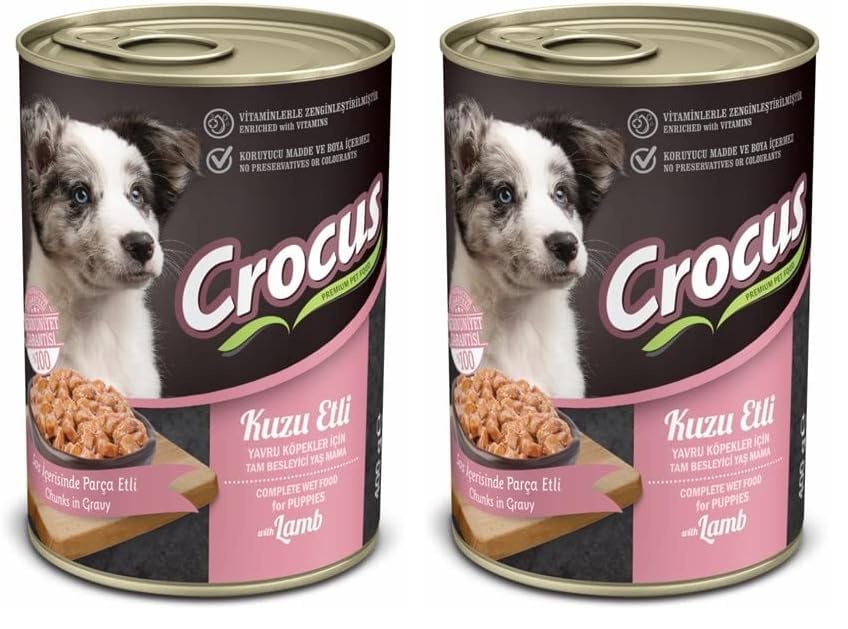 CROCUS Yav. Köpek Kuzu Etli Yaş Mama 400G, 855-082 2li paket