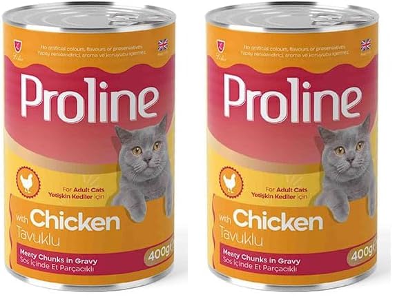 Proline Tavuklu Sos İçinde Gravy Yetişkin Kedi Konservesi 400 Gr 2li paket
