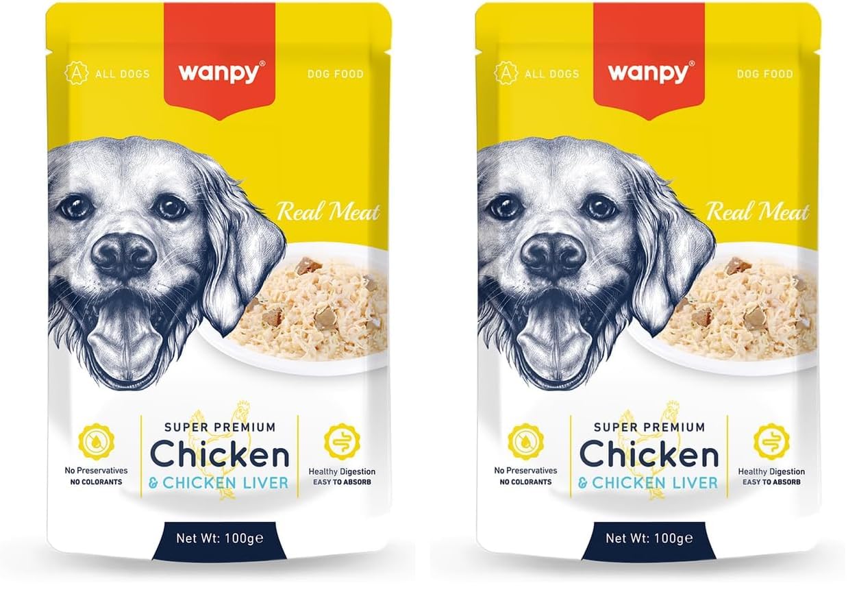 Wanpy Tavuk&Ciğer Yaş Köpek Maması 100 G 2li paket