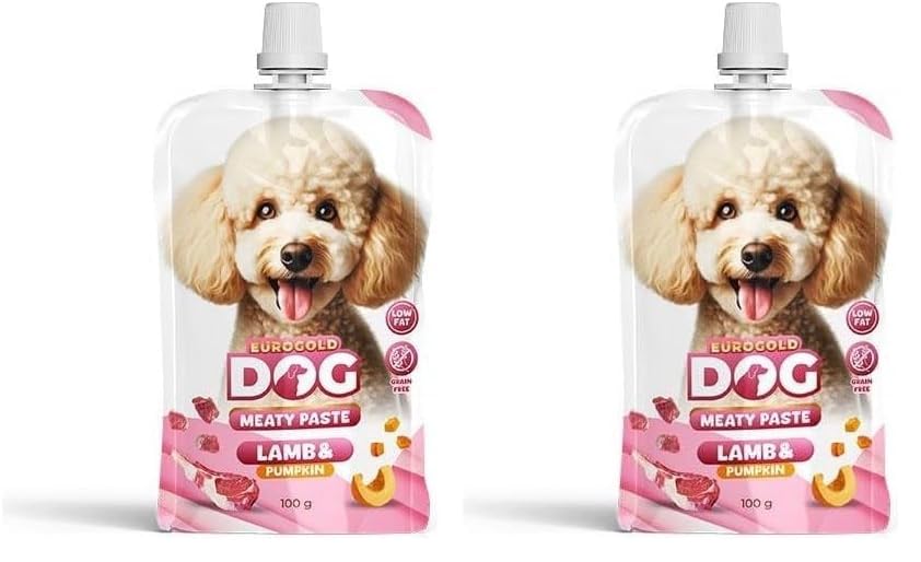 EuroGold Dog Et Ezmesi Kuzu-Balkabağı 100 gr 2li paket