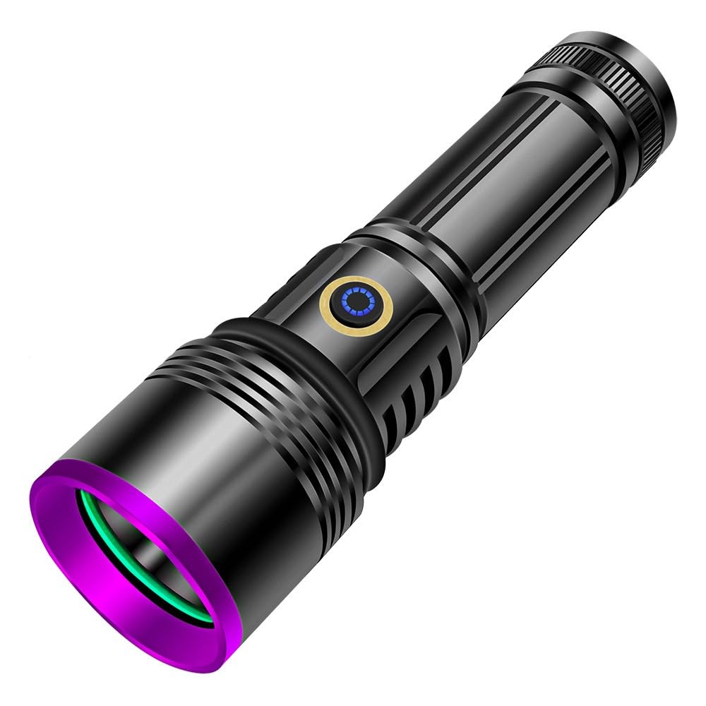 Valkyrie 365nm LED UV El Feneri 20W Güç | 3000mAh Şarjlı Alüminyum Gövde Profesyonel Kullanım